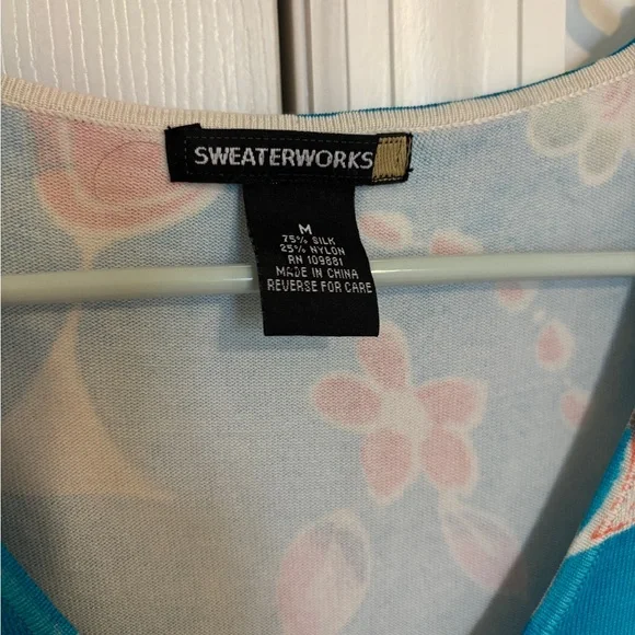 Sweaterworks Silk Blend Sequin Happy Hour Cocktail Sweater - Picture 3 of 3